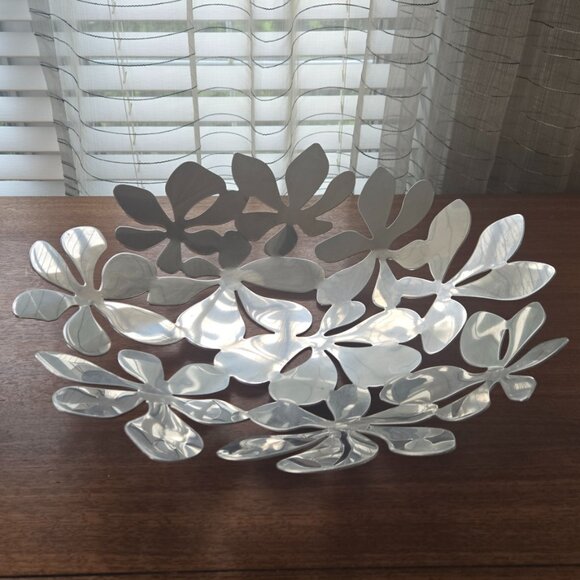 Ikea Stockholm VTG Stainless Steel Cutout Centerpiece Bowl 16.5 - Picture 1 of 7